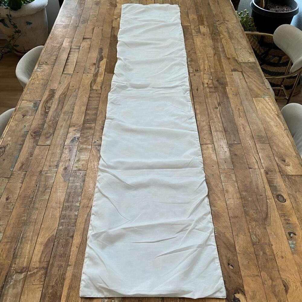 Table Runner 67" Cream Color Black Vines & Leaves Yellow Birds Cotton - Picture 8 of 11